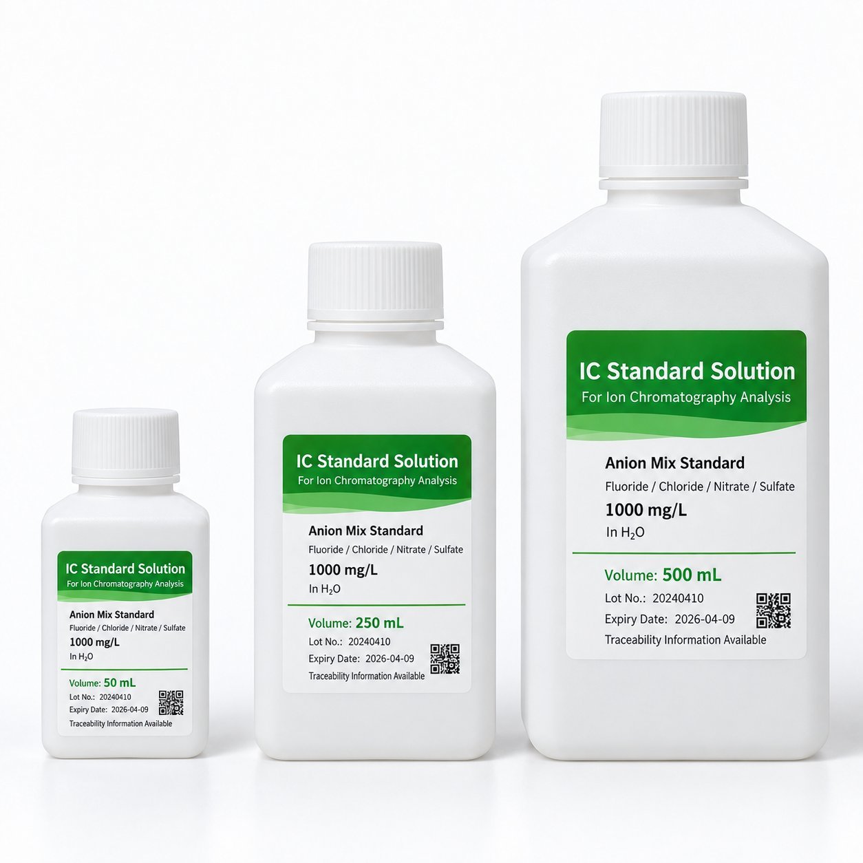 IC anion mix standard solution 1000 mg/L with fluoride, chloride, nitrate and sulfate